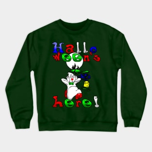 Halloweens Here 8 Bit Crewneck Sweatshirt